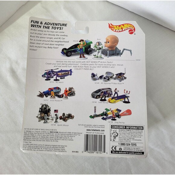 Hot Wheels Toy Story Action Pack RC Car & Baby Face - 1998 Vintage Collectible - Picture 2 of 5